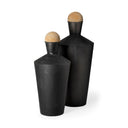 Asher Set of Two Black Metal Urns - Default Title