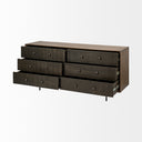 Grace 70Wx185Lx3125H Two-Tone Brown Solid Wood 6 Drawer Sideboard - Default Title