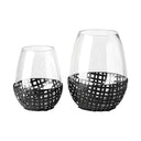 Reena II Large Black Woven Metal Base Table Candle Holder - Default Title