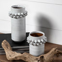 Farmhampton Large Gray Spoked Ceramic Vase - Default Title