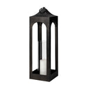 Ina Short Charcoal Metal Candle Holder Lantern - Default Title