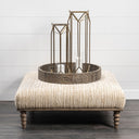 Ivy Small Gold Metal Geometric Cage Candle Holder Lantern - Default Title