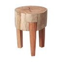 Asco 18H Rustic Solid Reclaimed Wood Stool - Default Title