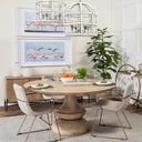 Crossman 60 Round Blonde Solid Wood Base Dining Table - Default Title
