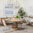 Sawyer II Beige Fabric Wrap Gold Metal Frame Dining Chair - Default Title