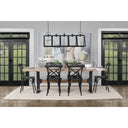 Araxi 95L x 41W x 30H Rectangular Brown Solid Wood Top Black Metal Base Dining Table - Default Title