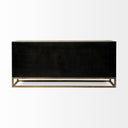 Genevieve II 70x158 Gray Fir Veneer WGold Metal Frame Base 9 Drawer Sideboard - Default Title