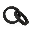 Rafiki Two Blackened Hammered Finish Metal Conjoined Circles - Default Title