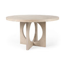Liesl 54L x 540W x 300H Barely Gray Finished Wood W Circular Top Dining Table - Default Title