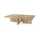 Aida 56 x 34 Rectangular Light Brown Wood Coffee Table - Default Title