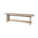 Aida 18H Light Gray Wood Dining Bench - Default Title