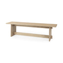 Aida 18H Light Brown Wood Dining Bench - Default Title