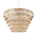Marimba 40 L x 40 W x 24 H Natural Cane 6 Tier Chandelier - Default Title