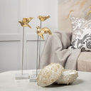 Aya Set of 3 11L x 4W Gold Metal Decorative Birds - Default Title