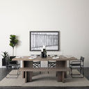 Direttore Black Iron Frame Black Leather Dining Chair - Default Title