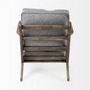 Olympus V Castlerock Grey Fabric Wrapped Brown Wooden Frame Accent Chair - Default Title