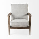 Olympus VI Frost Grey Fabric Wrapped Wooden Frame Accent Chair - Default Title