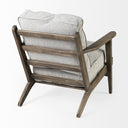Olympus VI Frost Grey Fabric Wrapped Wooden Frame Accent Chair - Default Title
