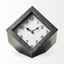 Ralph II Black Metal Cube Table Clock - Default Title