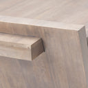 Elaine 59x36 Brown Solid Wood Top Base Coffee Table - Default Title