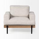 Colburne I Beige Fabric W Wood and Iron Frame Accent Chair - Default Title