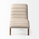 Pierre Beige Fabric Upholstered Armless Chaise Lounge Chair - Default Title