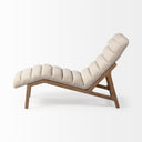 Pierre Beige Fabric Upholstered Armless Chaise Lounge Chair - Default Title