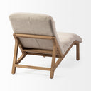Pierre Beige Fabric Upholstered Armless Chaise Lounge Chair - Default Title