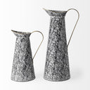 Colette Small BlackWhite Patterned Vase - Default Title