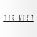 Our Nest 24L x 1W Black Metal Sign - Default Title