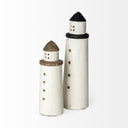 Abner Large 4L x 4W White Wooden Coastal Lighthouse - Default Title