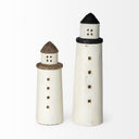 Abner Large 4L x 4W White Wooden Coastal Lighthouse - Default Title