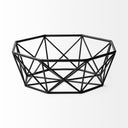 Davy 17L x 17W Black Metal Large Hexagonal Bowl - Default Title