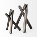 Bastian Large 9L x 8W Black Metal Abstract Object - Default Title