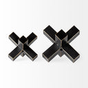 Abel Large 9L x 9W Black Metal Jack W Gold Accents - Default Title