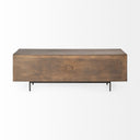 Grace I Two-Toned Brown Solid Wood TV Stand Media Console with Slated Doors TV up to 82 - Default Title