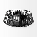 Emilio Set of 2 Black Metal Slated Bowls - Default Title