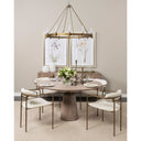 Parker I Cream Fabric Seat Gold Metal Frame Dining Chair - Default Title