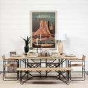 Papillion II 80x40 Rectangular Blonde Live Edge Sold Wood Top Black Metal Base Dining Table - Default Title