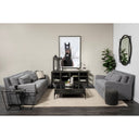 Denly II 92 Casterock Gray Slipcover Three Seater Sofa - Default Title