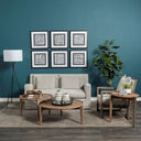 Sherlock Frost Gray Wood Frame Accent Chair - Default Title