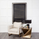 Zelda 20L x 20W Gold Metal-Cladded Z-Shaped Wooden Accent Table - Default Title