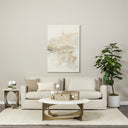 Reinhold II 21L x 21W x 21H Round Live-Edge Marble Top and Gold Metal Base SideEnd Table - Default Title