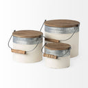 Alani Set of 3 White Metal Storage Boxes - Default Title
