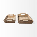 Tawny Set of 2 Natural Wooden Trays - Default Title