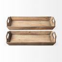 Tawny Set of 2 Natural Wooden Trays - Default Title
