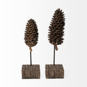 Pinterra Small 4L x 4W Brown Resin Pinecone Replica - Default Title