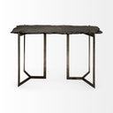 Shale III 50L x 20W Black Live-Edge Slate and Iron Console Table - Default Title