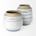Sonnett Tall WhiteBlue Ceramic Vase - Default Title