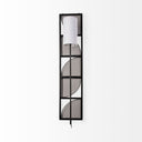 Navin 10x465 Black Metal Body White Fabric Shade Rectangular Wall Sconce - Default Title